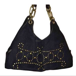 Black Suede Shoulder Bag